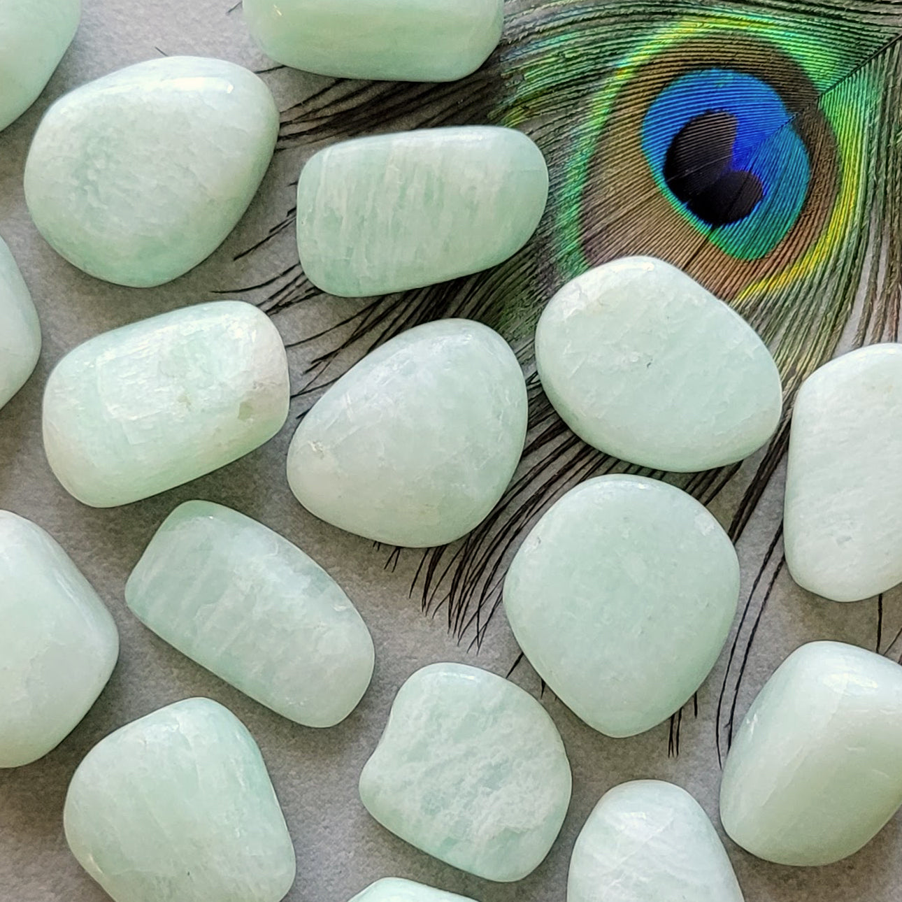 Pale Green Amazonite Tumblestones