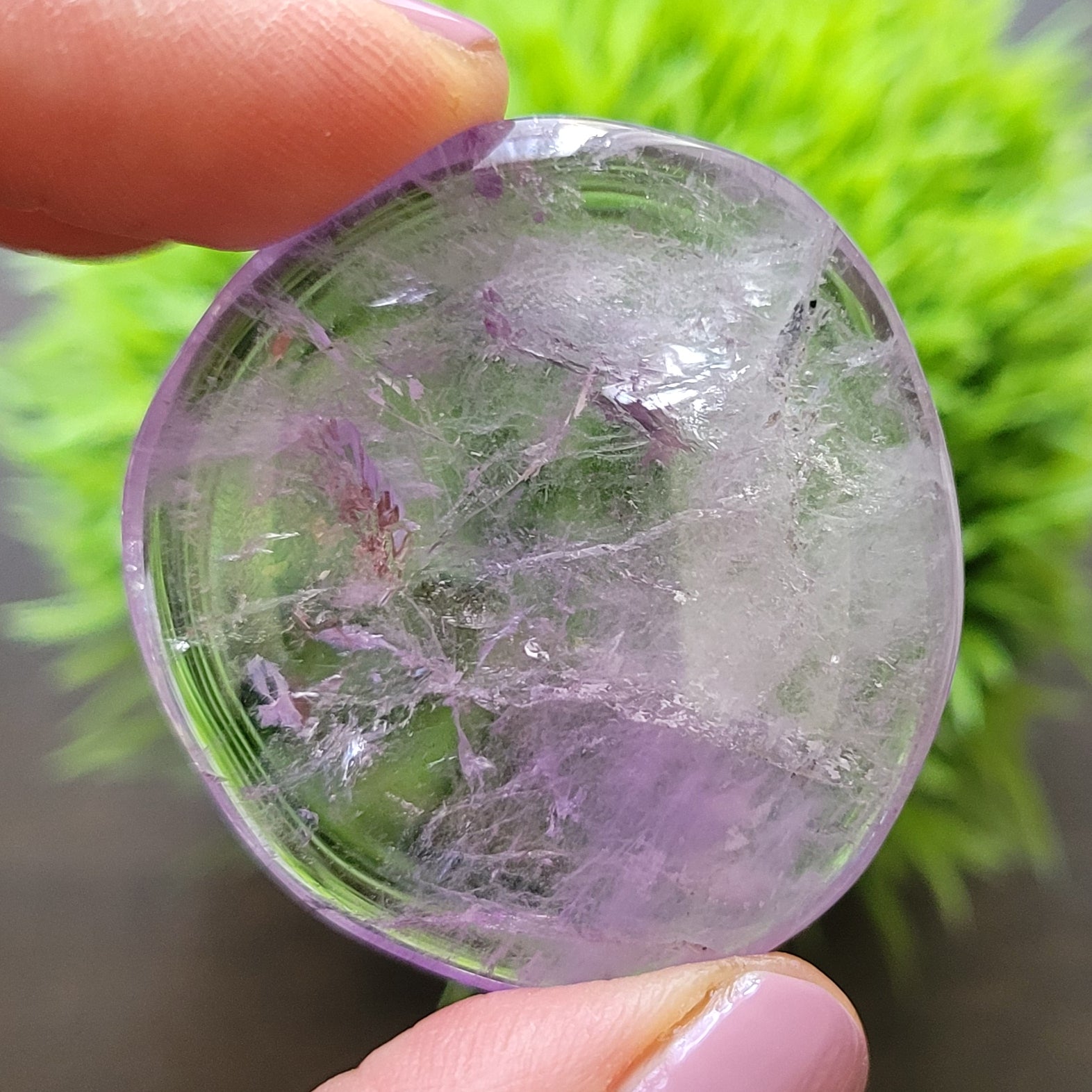 Amethyst Pocket Stone Disc