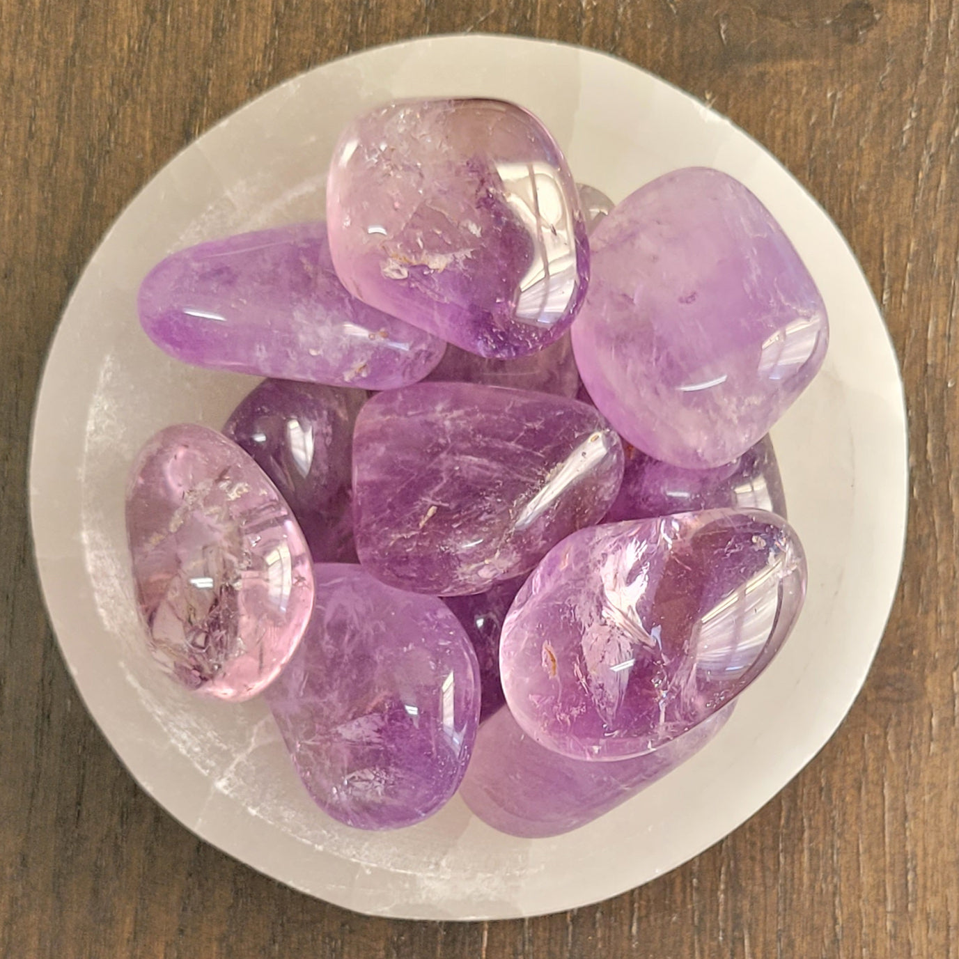 AA Amethyst Tumblestones in Bowl