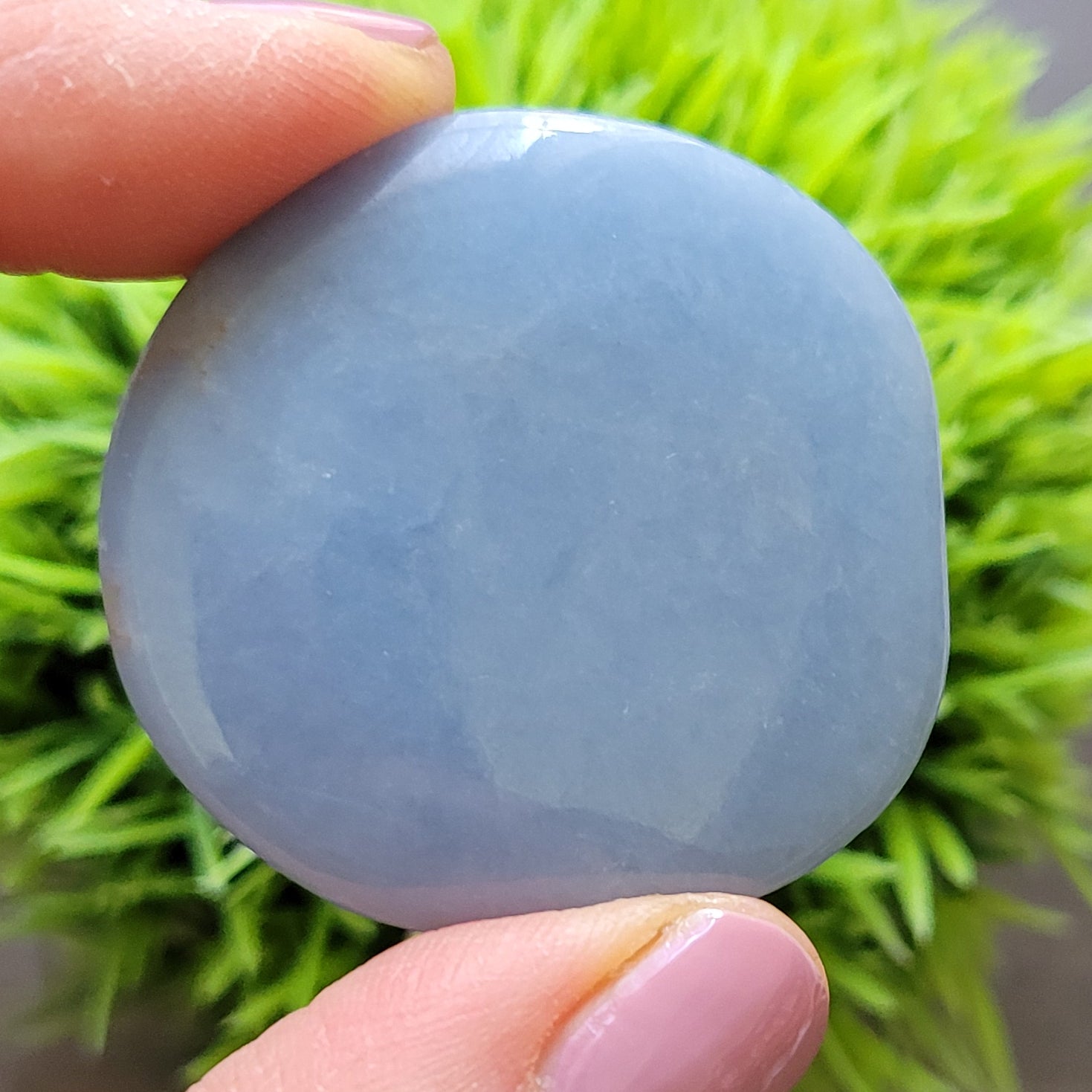 Angelite Pocket Stone Disc