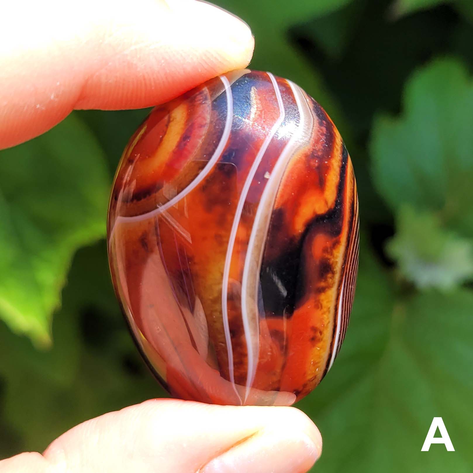 Banded Agate Pocket Stone Pebble A