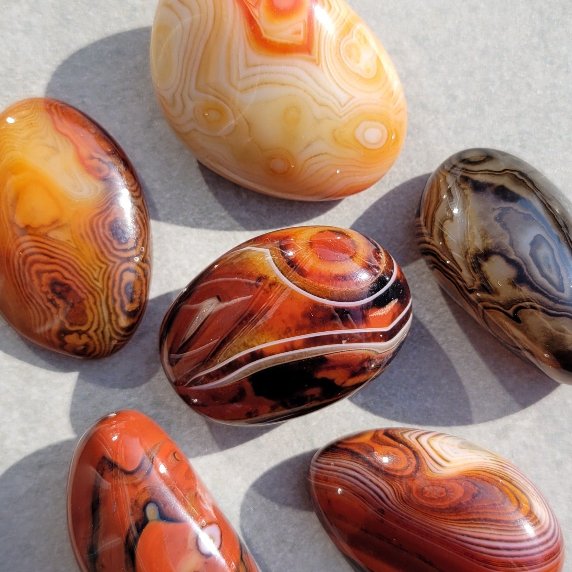 Banded Agate Pocket Stone Pebble