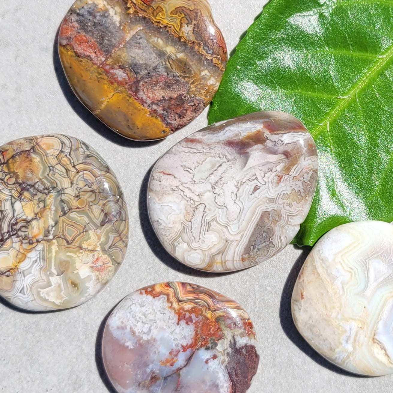 Crazy Lace Agate Pocket Stones