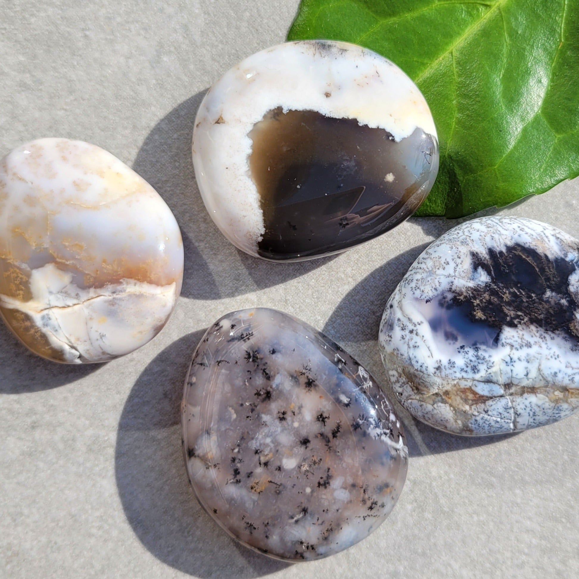 Dendritic Opal Pocket Stones