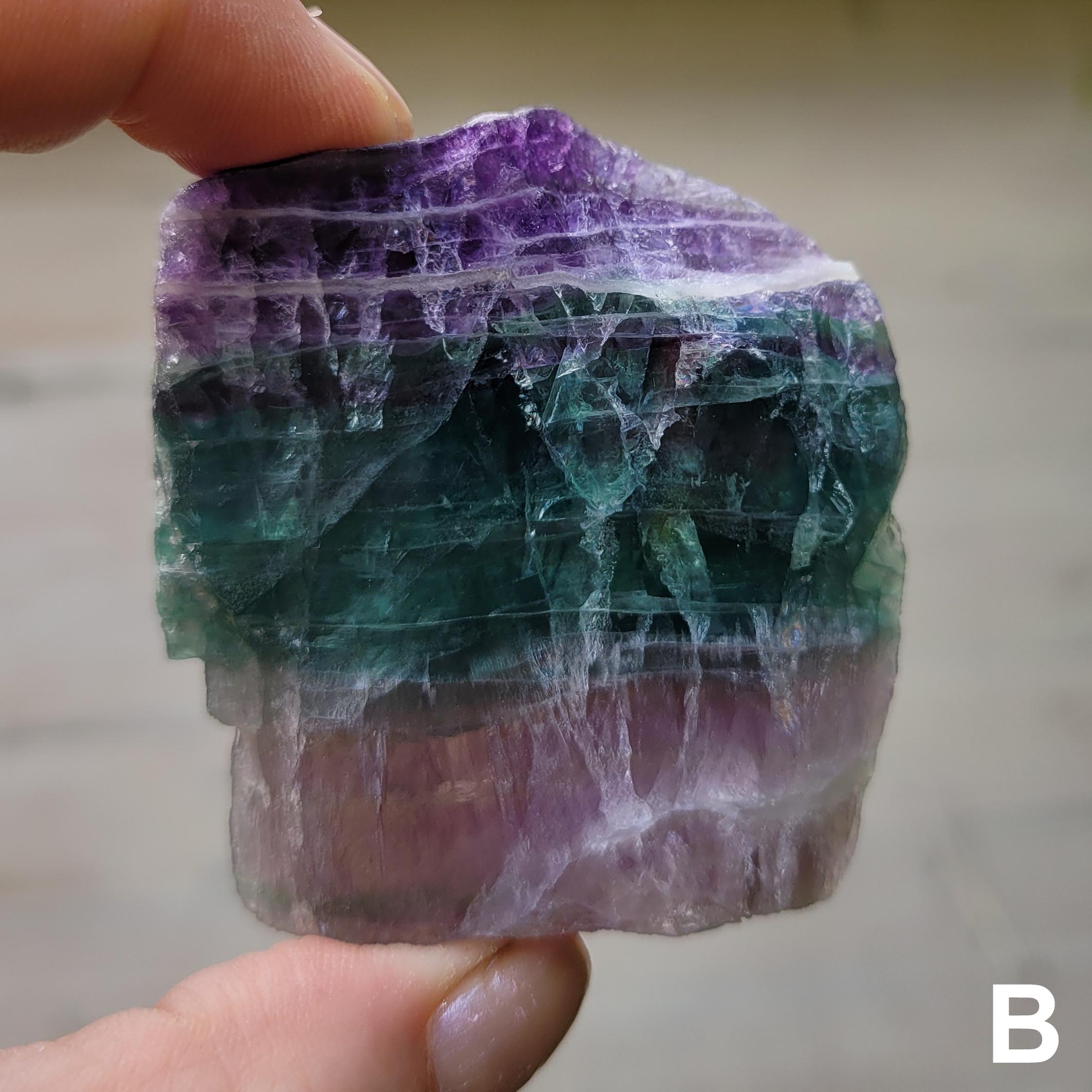 Rainbow Fluorite Slice B