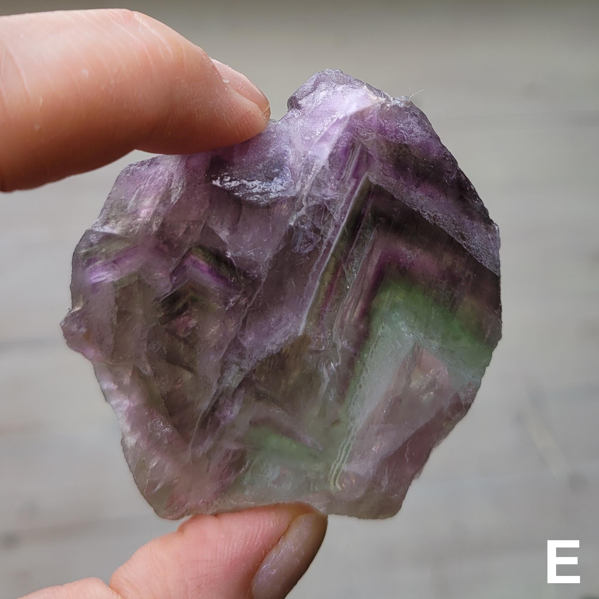 Rainbow Fluorite Slice E