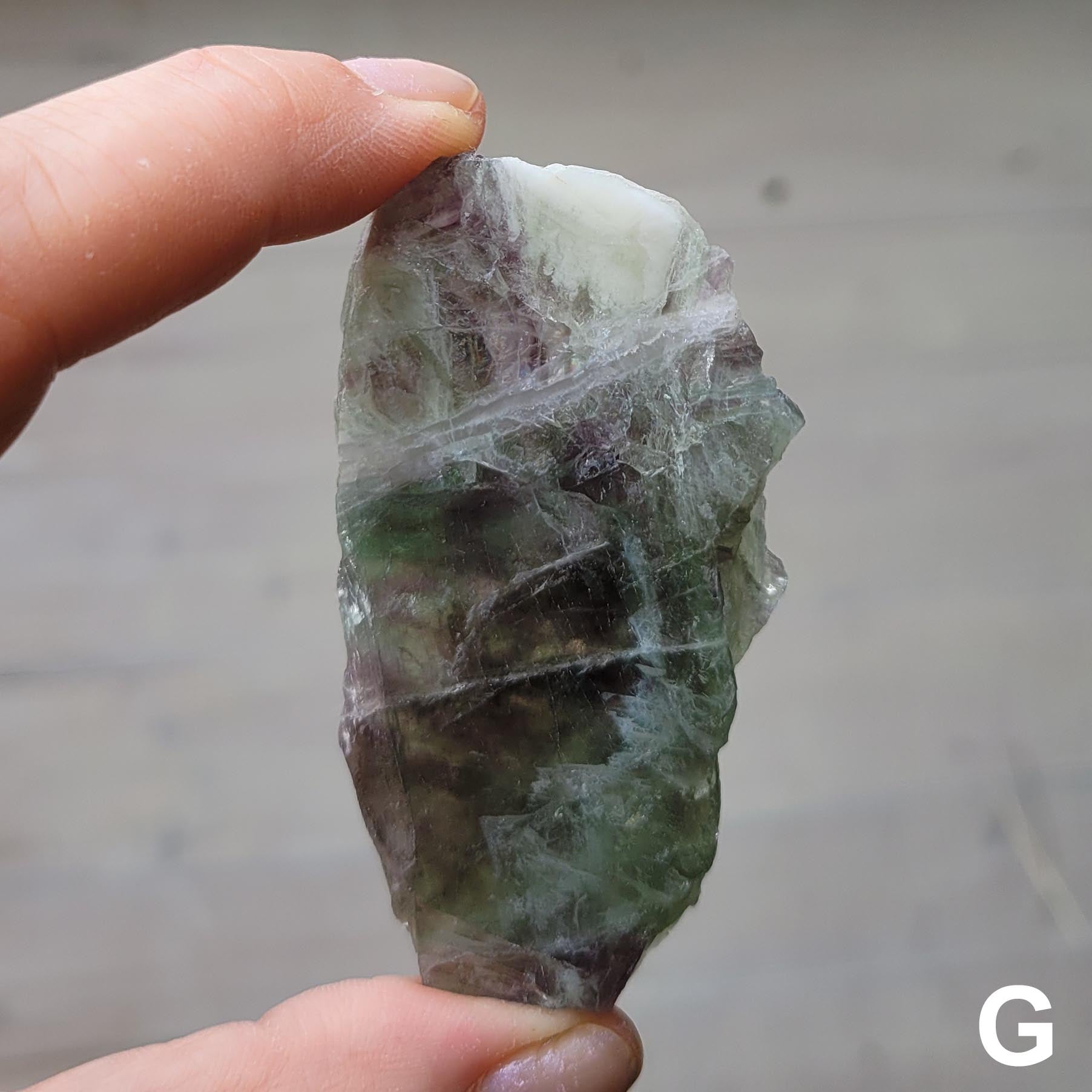 Rainbow Fluorite Slice G