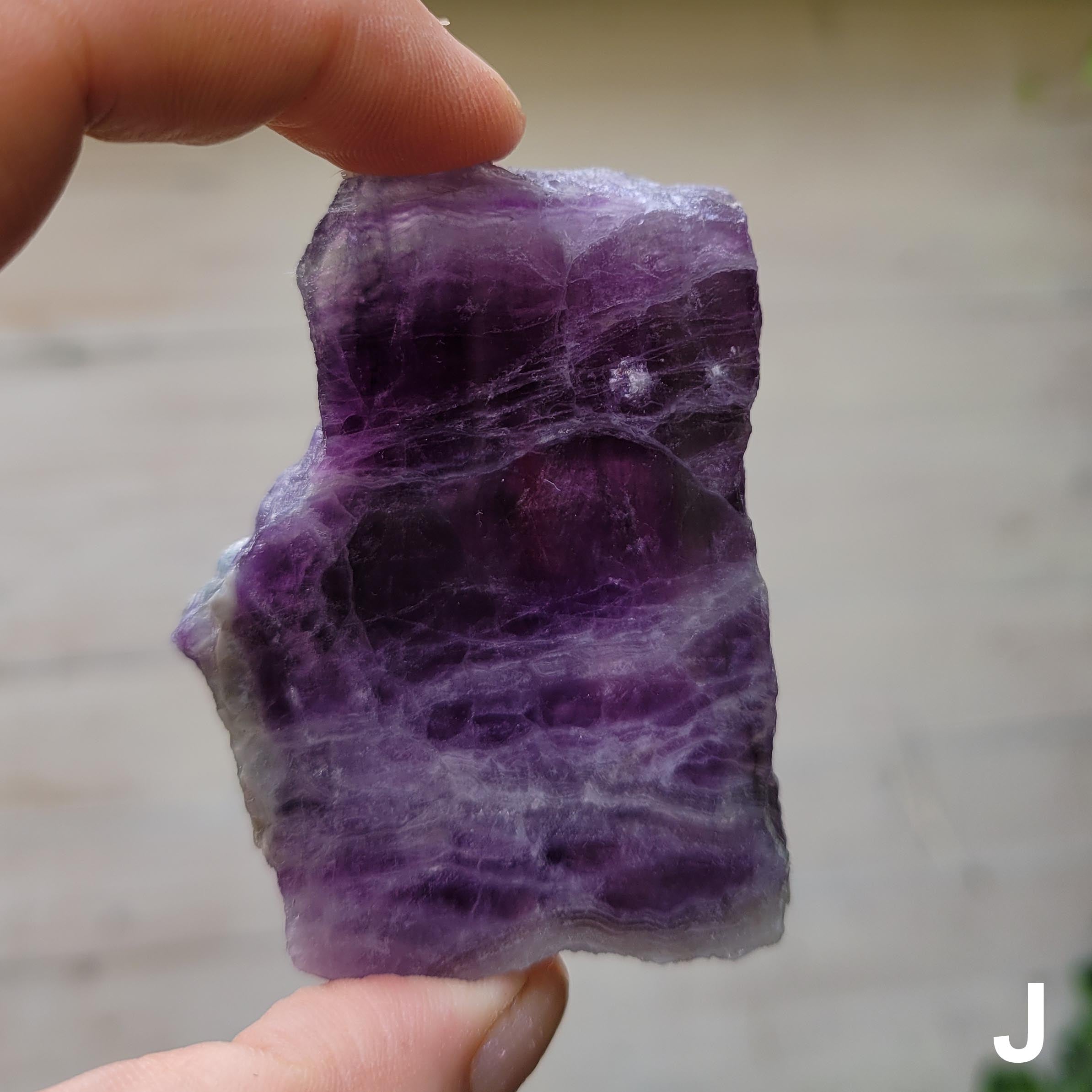 Rainbow Fluorite Slice J