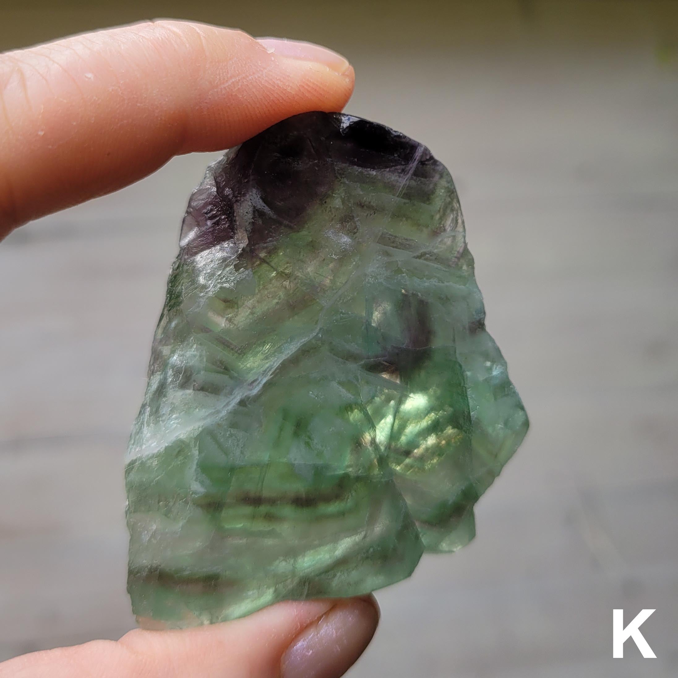 Rainbow Fluorite Slice K