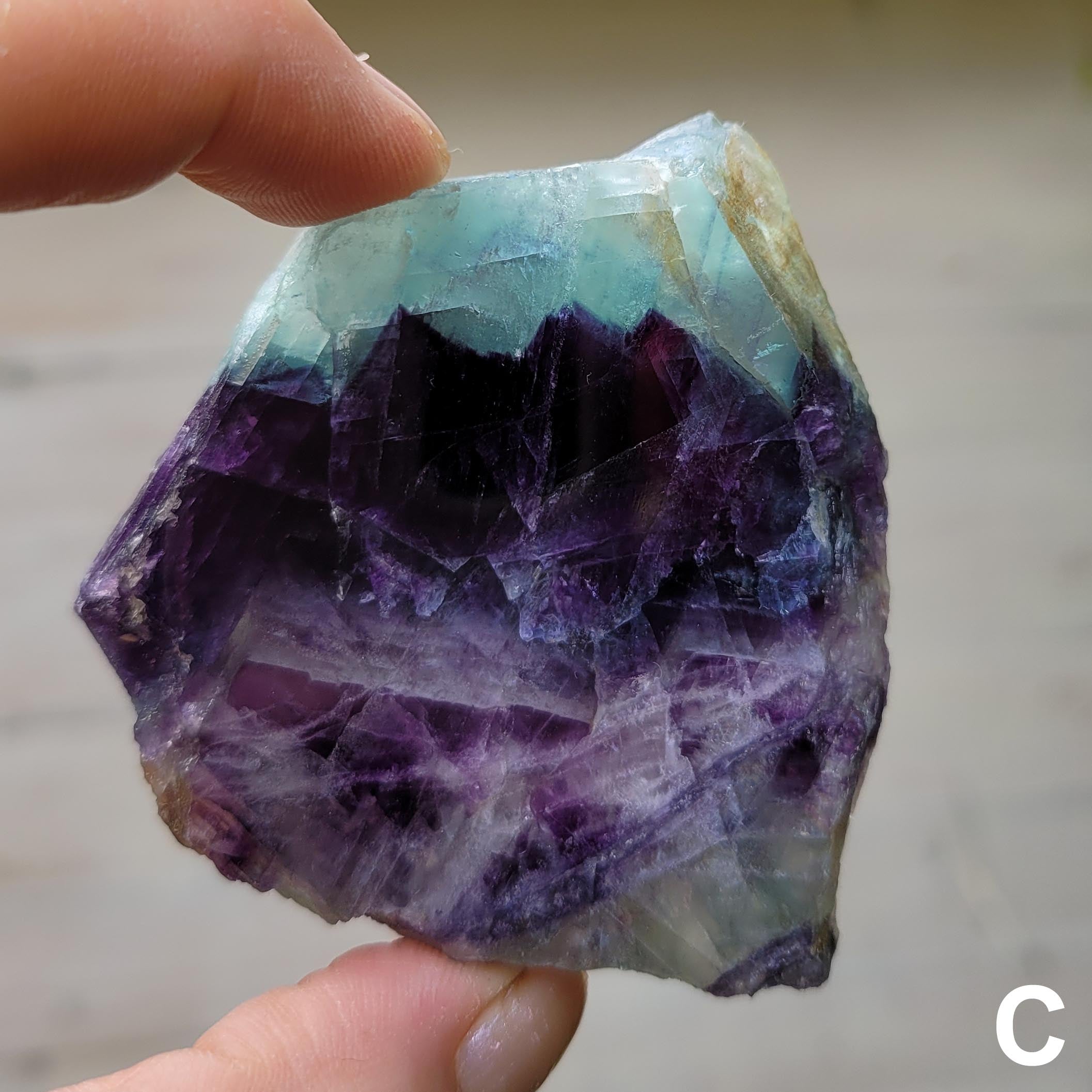 Rainbow Fluorite Slice C
