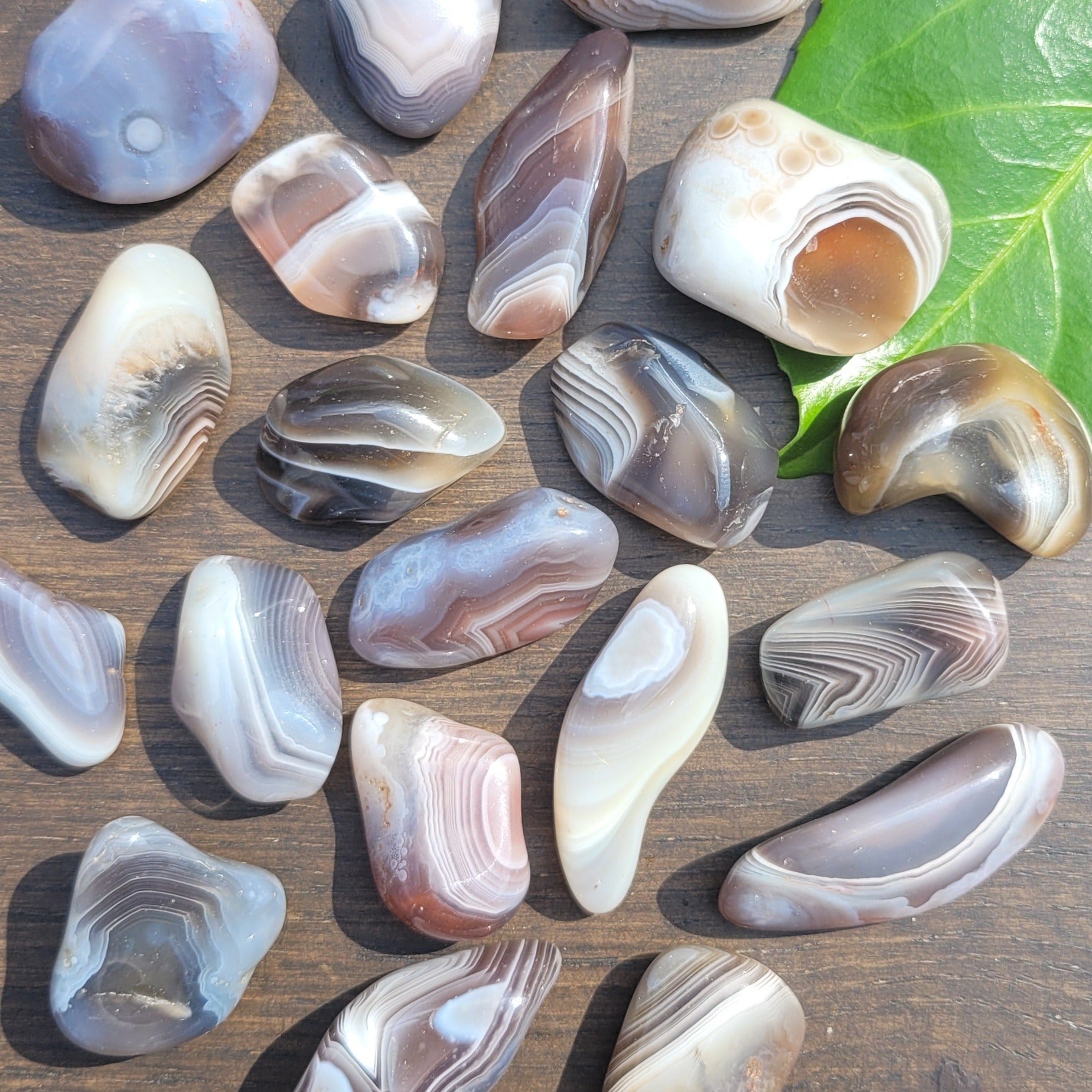 Grey Botswana Agate Tumblestones