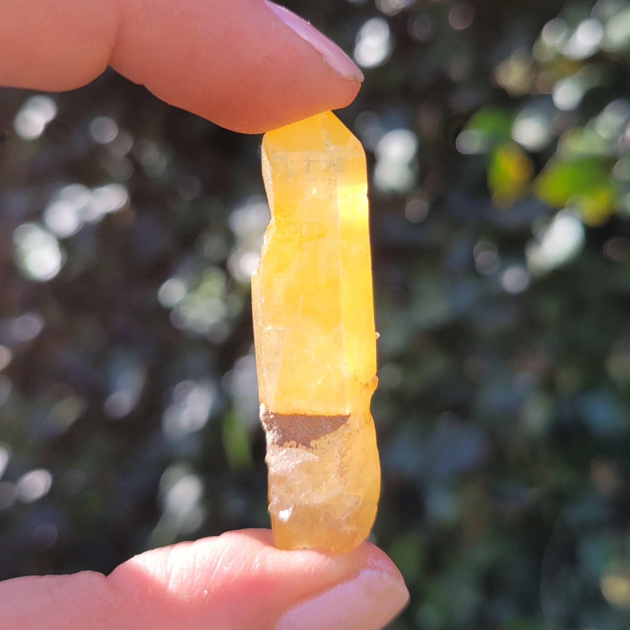 Raw Natural Tangerine Quartz Point