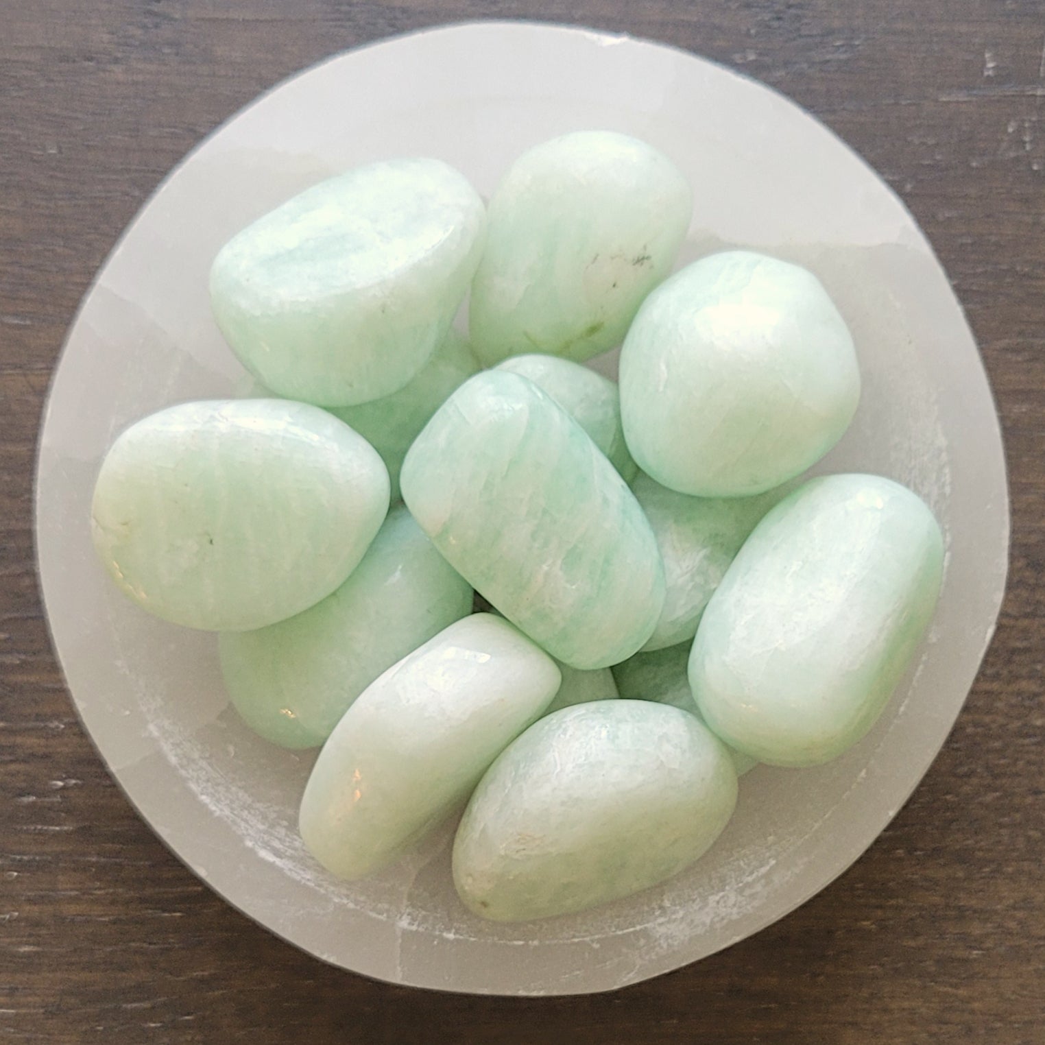 Amazonite Tumblestones in Bowl