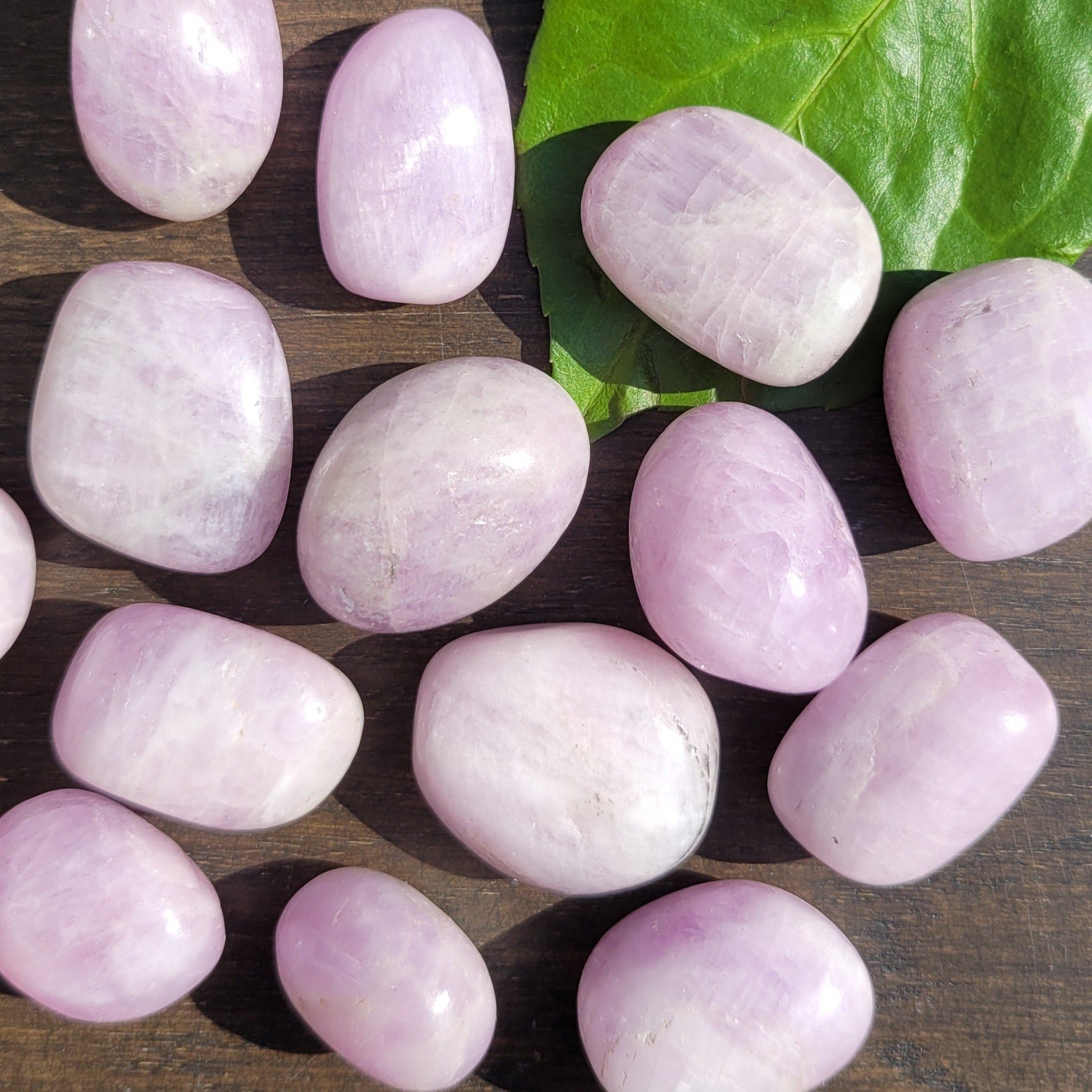 Shimmery Pink Kunzite Tumblestones