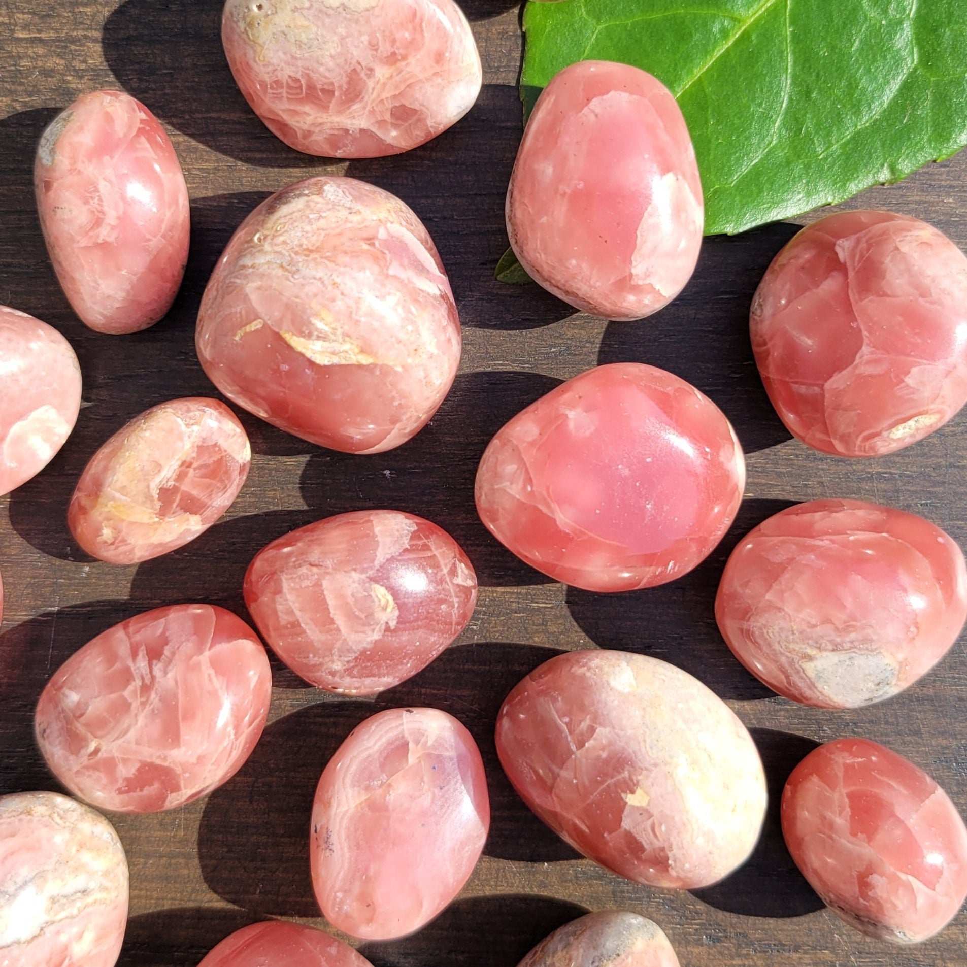 Gemmy Rhodochrosite Tumblestone Bolivia